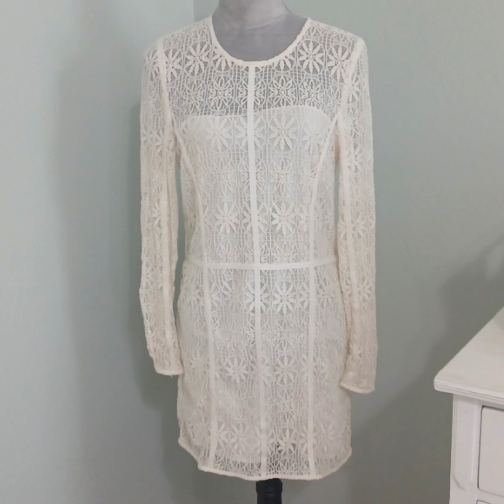 Rachel Zoe size 10 cream lace dress